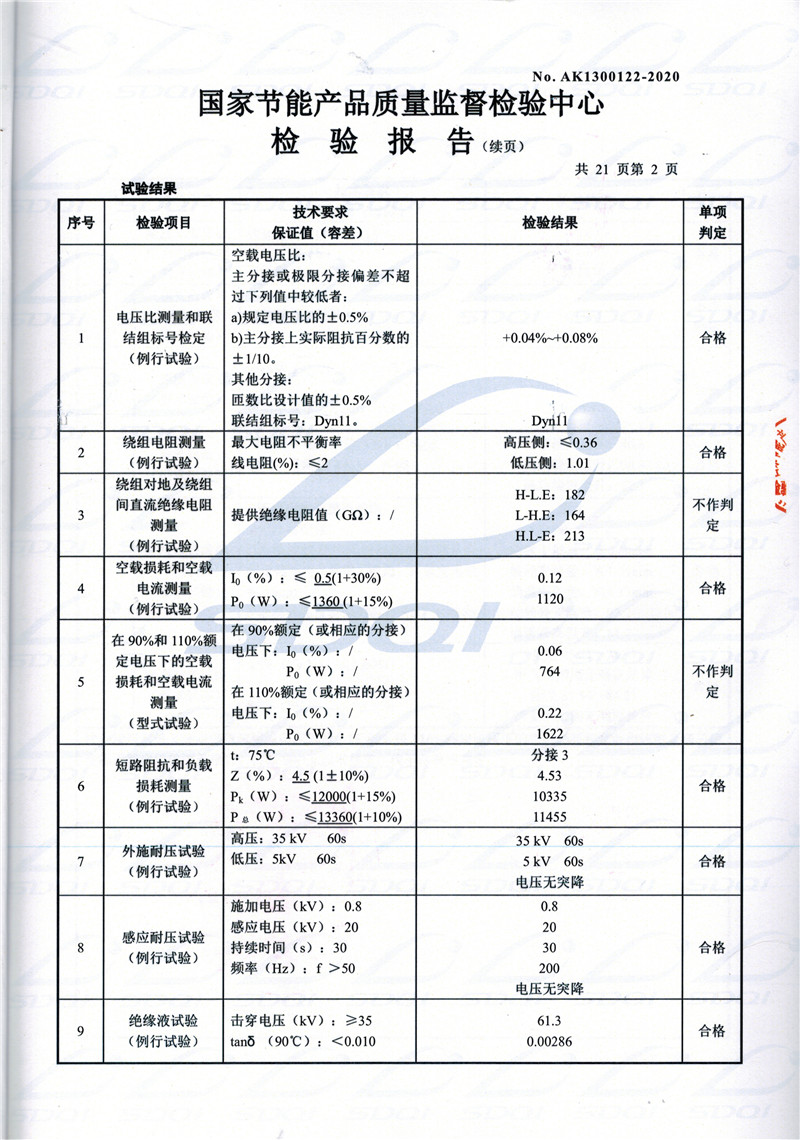 高低压试验报告-S11-1250白云白云白云油浸式变压器-2.jpg